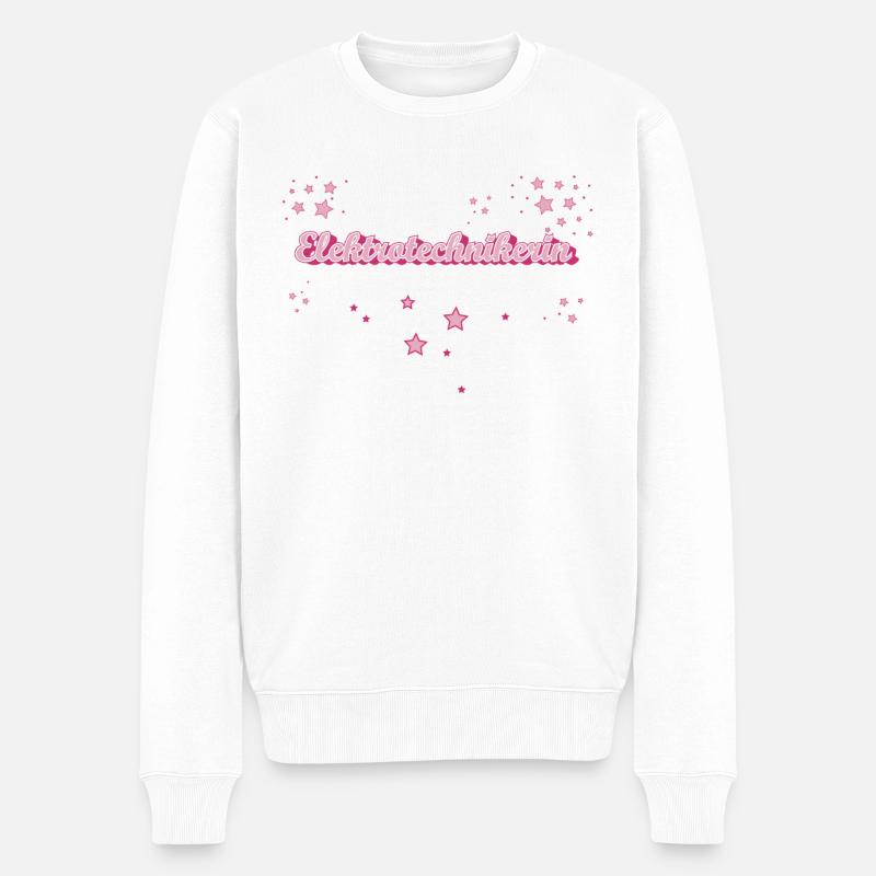 Elektriker Abschluss-Geschenk Elektrotechnikerin - Männer Premium Bio Pullover - Weiß