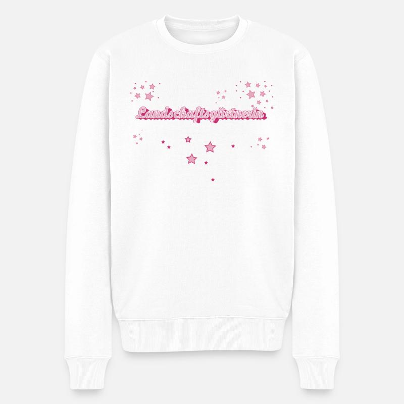 Gärtner Abschluss-Geschenk Landschaftsgärtnerin - Männer Premium Bio Pullover - Weiß