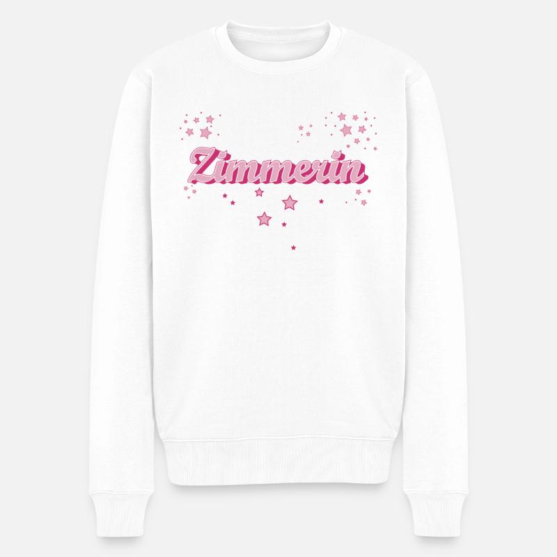 Zimmerer Abschluss-Geschenk Zimmerin - Männer Premium Bio Pullover - Weiß