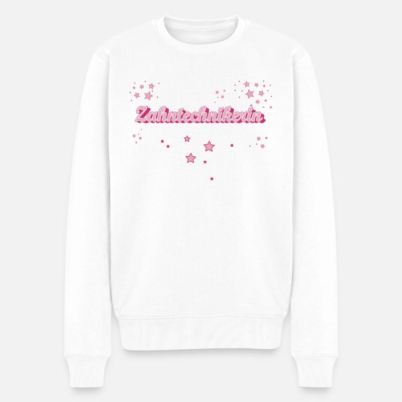 Zahnarzt Abschluss-Geschenk Zahntechnikerin - Männer Premium Bio Pullover - Weiß