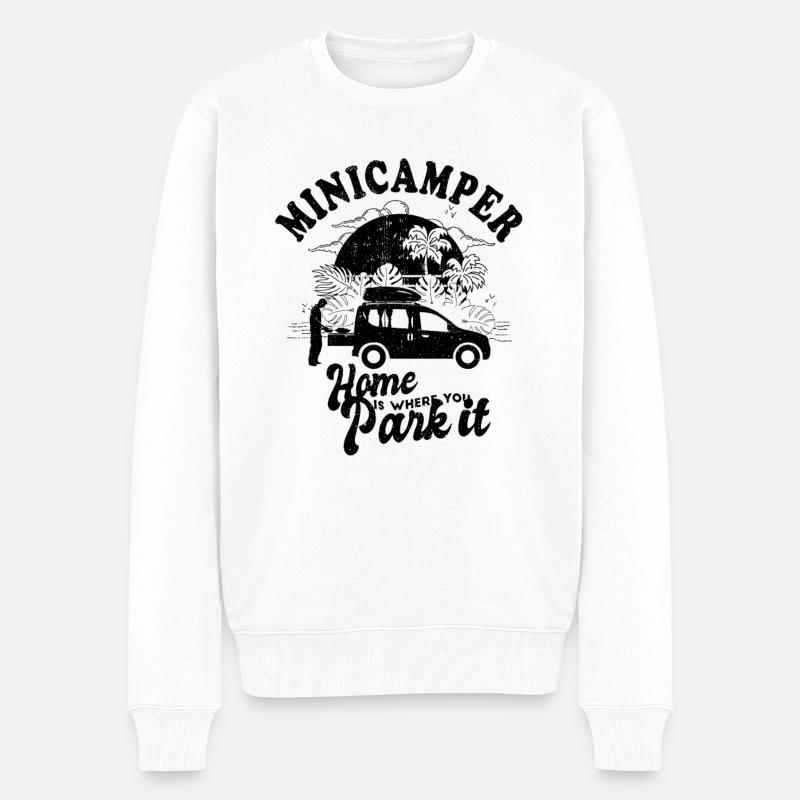 Minicamper Dictons Camping-Camper Microcamper - Pull Premium bio Homme - blanc