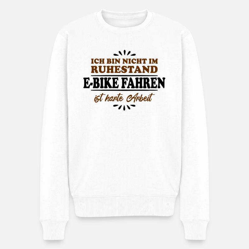 Pensionné Retraité Retraité E-Biking - Pull Premium bio Homme - blanc