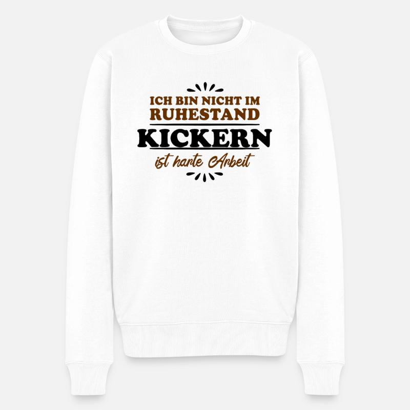 Retraité Retraité Kicker - Pull Premium bio Homme - blanc