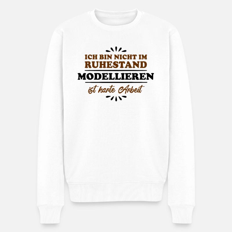 Retraite Retraité Retraité Modèle Retraité - Pull Premium bio Homme - blanc