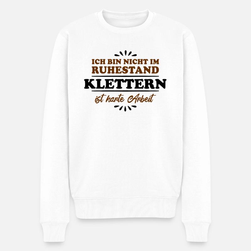 Retraité Retraité Grimpeur - Pull Premium bio Homme - blanc