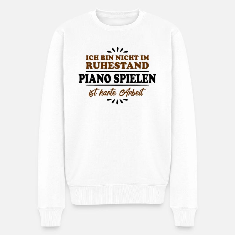 Pensionné Retraité Pianiste - Pull Premium bio Homme - blanc