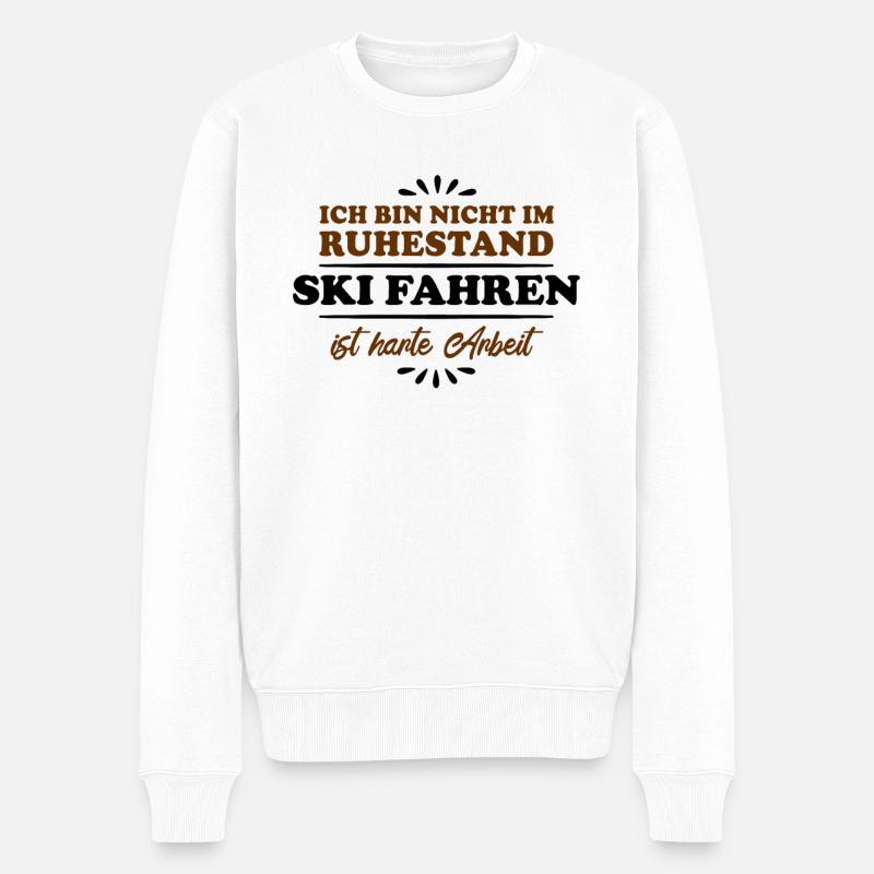 Pensionné Retraité Skieur - Pull Premium bio Homme - blanc