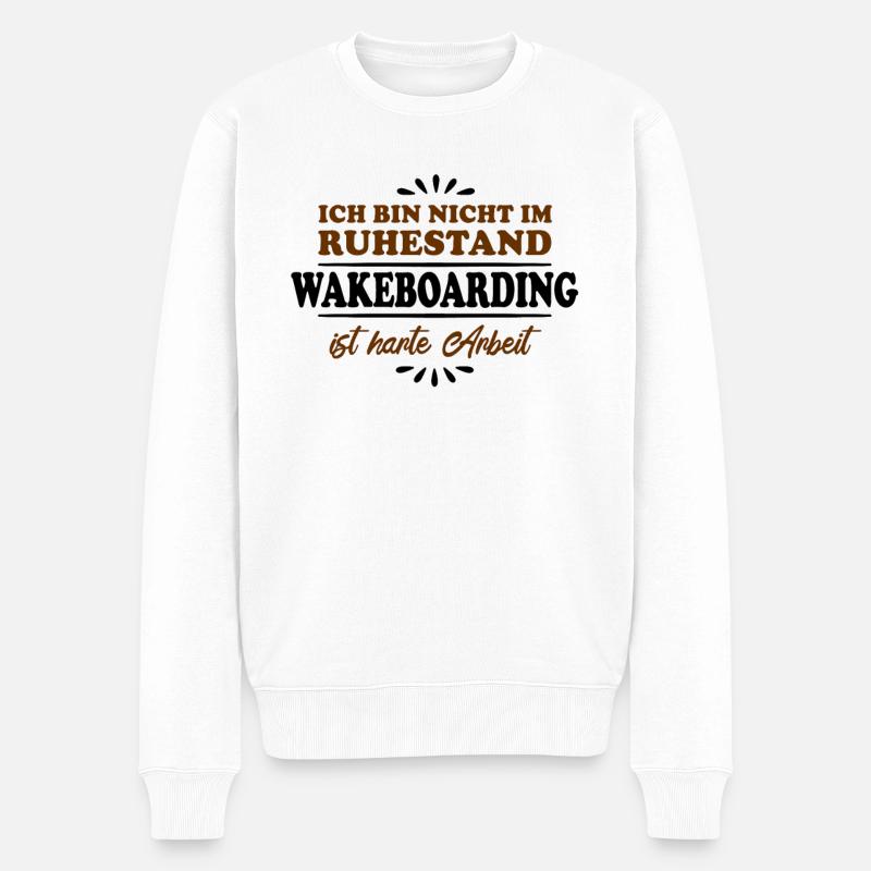 Retraité Retraité Wakeboarder - Pull Premium bio Homme - blanc