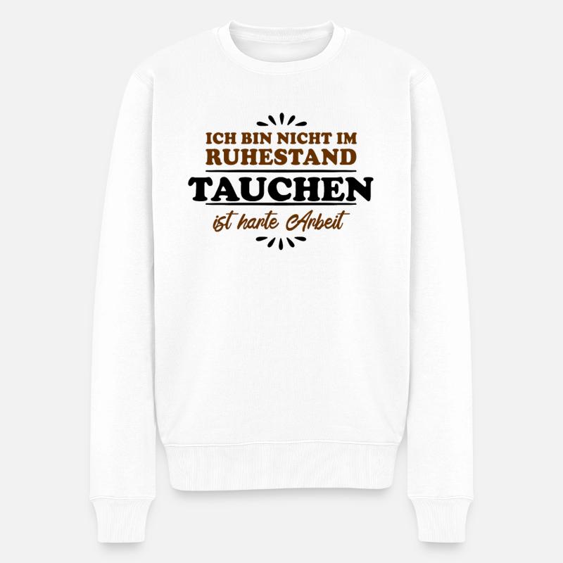 Pensionné Retraité Plongeur Retraité - Pull Premium bio Homme - blanc