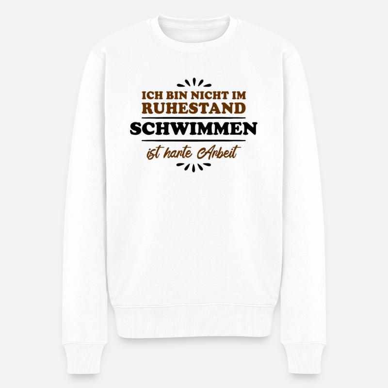 Retraité Retraité Nageur - Pull Premium bio Homme - blanc
