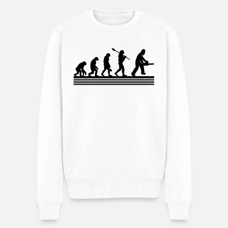 Tronçonneuse Paysagiste Tronçonneuse - Pull Premium bio Homme - blanc