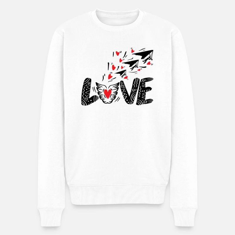 Deltaplanes, deltaplanes, deltaplanes - Pull Premium bio Homme - blanc