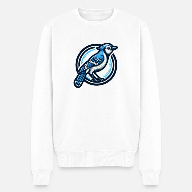 Vogelzüchter Ornithologe Vogelbeobachter - Männer Premium Bio Pullover - Weiß