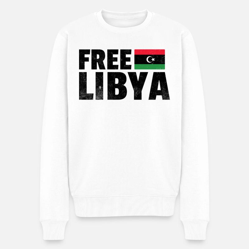 Libye libre : Soutenez la liberté libyenne - Pull Premium bio Homme - blanc