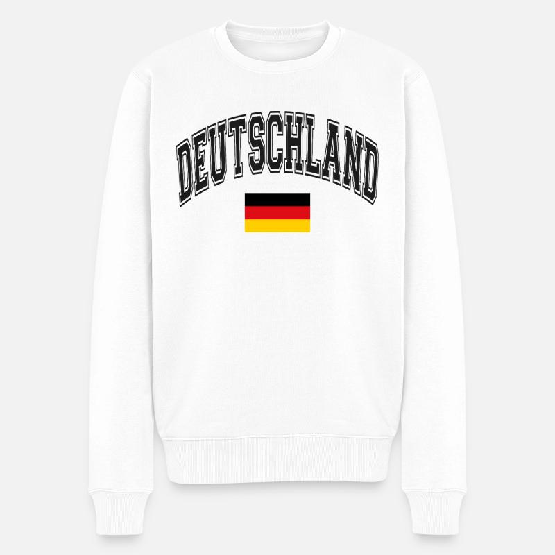 Deutschland - Männer Premium Bio Pullover - Weiß