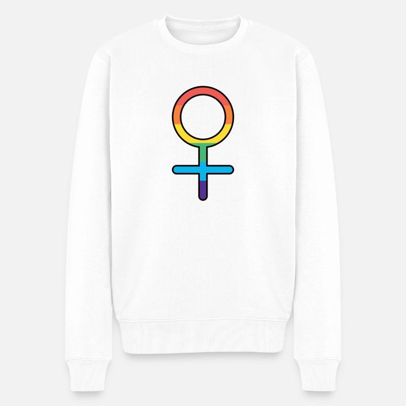 Femme Essence - Männer Premium Bio Pullover - Weiß