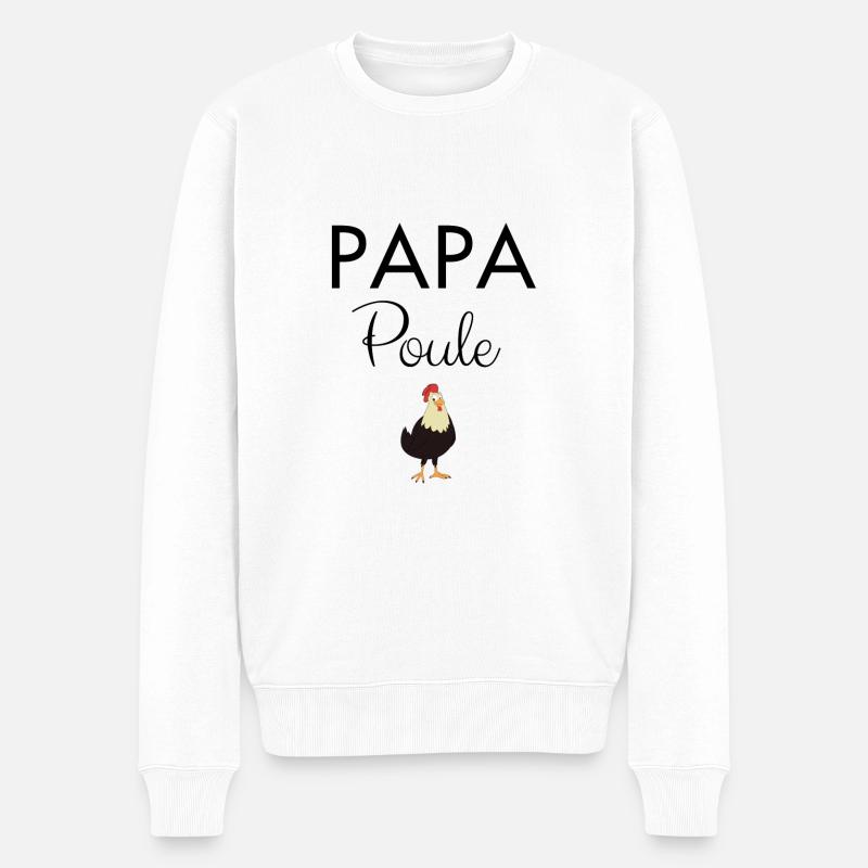 Papa Poule - Pull Premium bio Homme - blanc