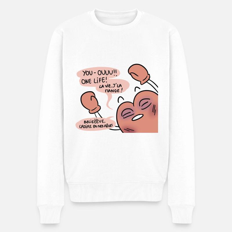 Kurt #2 - Pull Premium bio Homme - blanc