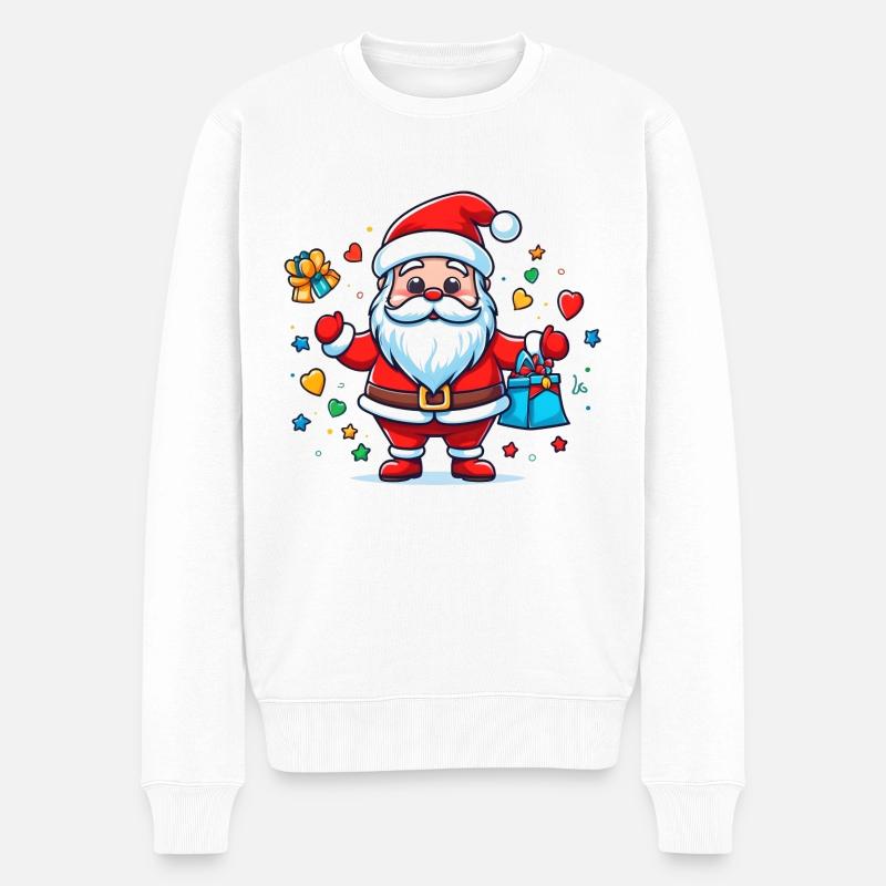 Pouce levé Père Noël - Pull Premium bio Homme - blanc
