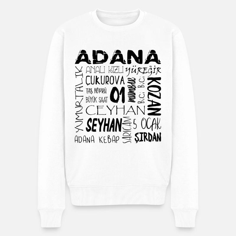 01 Adana Türkei - Männer Premium Bio Pullover - Weiß