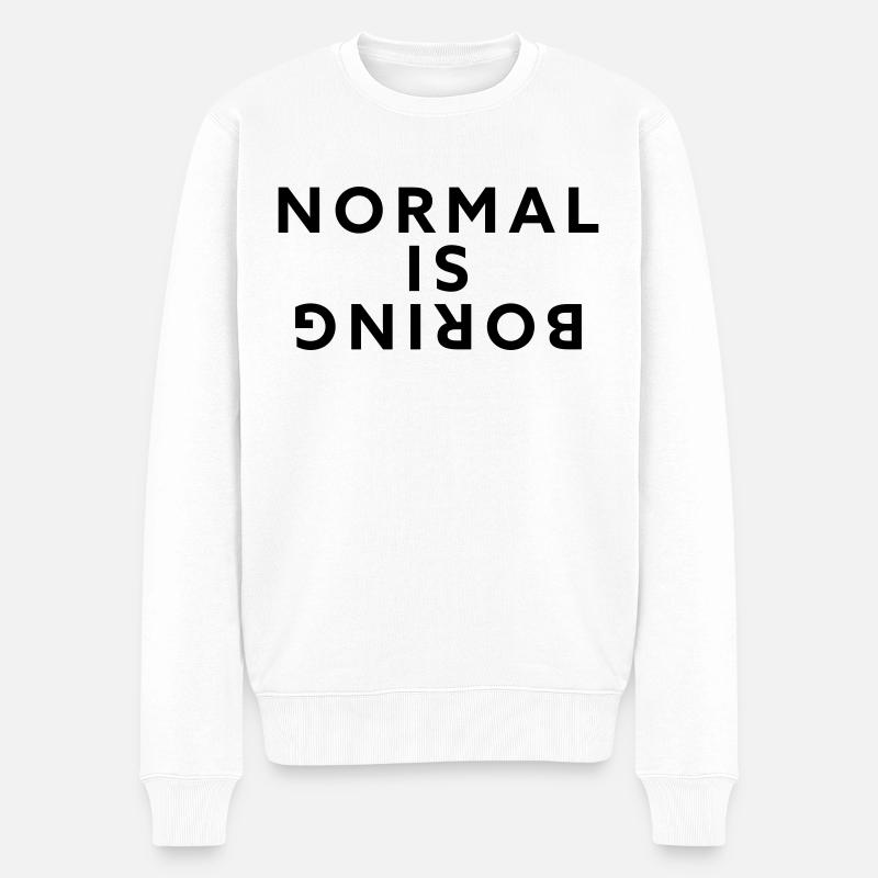 Normal, c’est ennuyeux - Pull Premium bio Homme - blanc