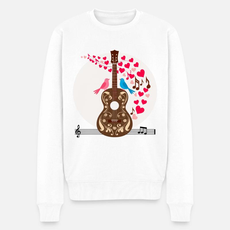 Guitare - Pull Premium bio Homme - blanc