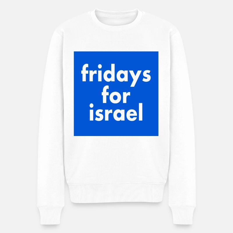 Fridays for israel - Männer Premium Bio Pullover - Weiß