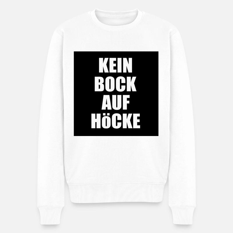 kein bock auf höcke - Männer Premium Bio Pullover - Weiß