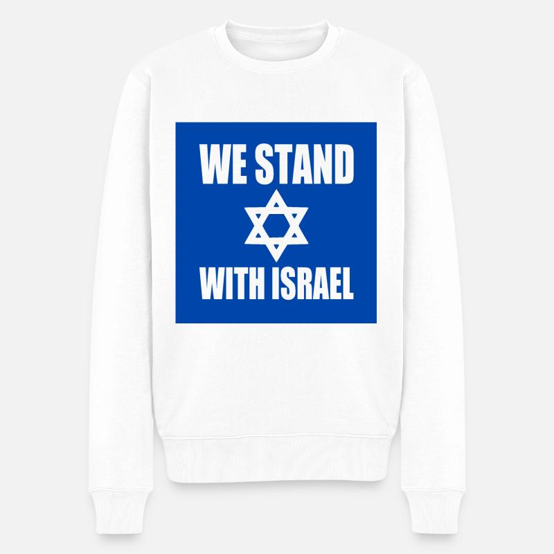 We stand with israel - Pull Premium bio Homme - blanc