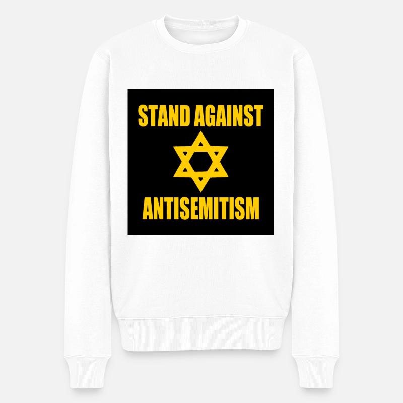 stand against antisemitism - Pull Premium bio Homme - blanc
