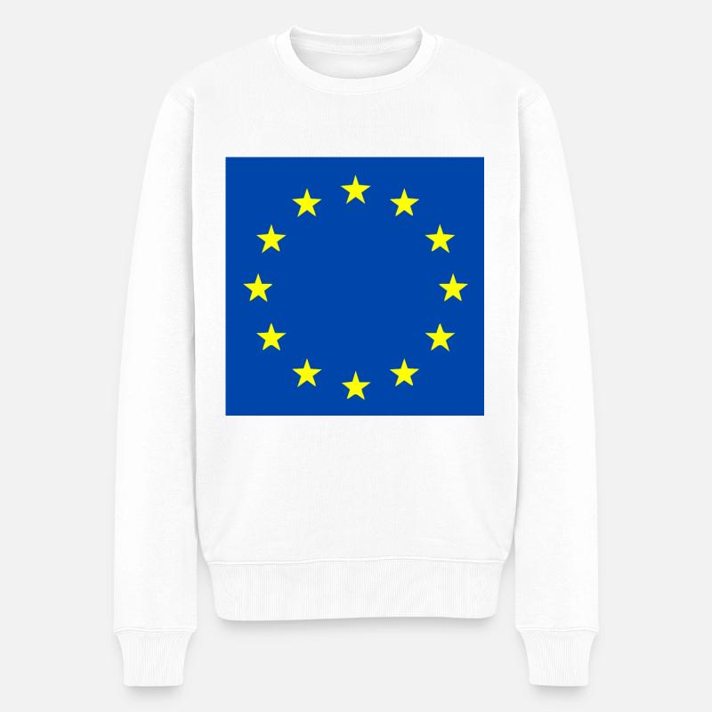 Drapeau de l’Europe - Pull Premium bio Homme - blanc