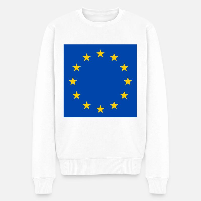 Drapeau de l’Europe - Pull Premium bio Homme - blanc
