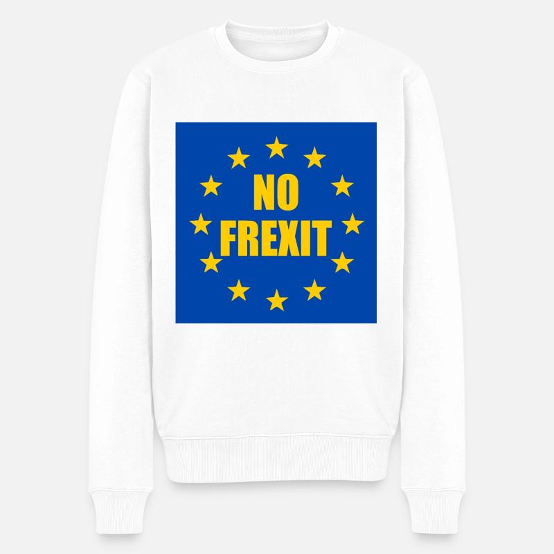 No frexit - Männer Premium Bio Pullover - Weiß