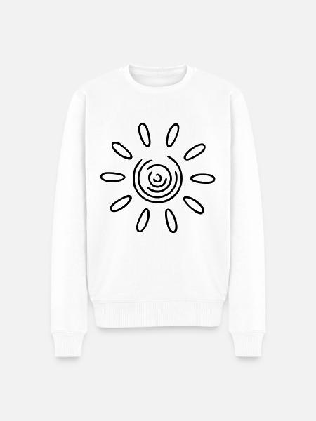 Sun Drawing Nature Sketch black - Men's Premium Organic Jumper - white