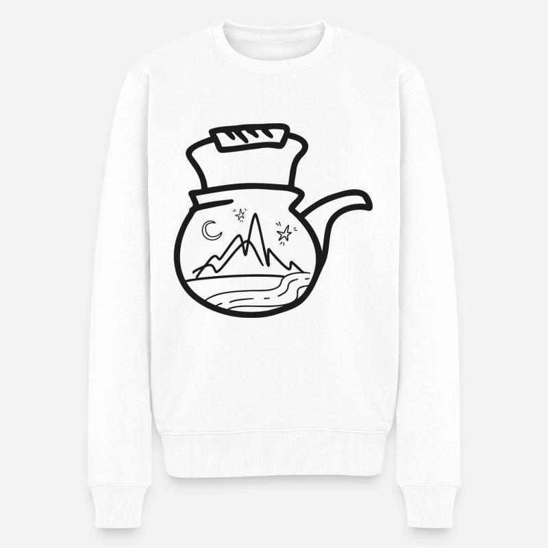Bouilloire de camping-car - Pull Premium bio Homme - blanc