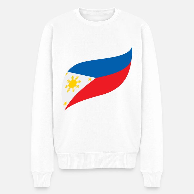 Drapeau des Philippines - Pull Premium bio Homme - blanc
