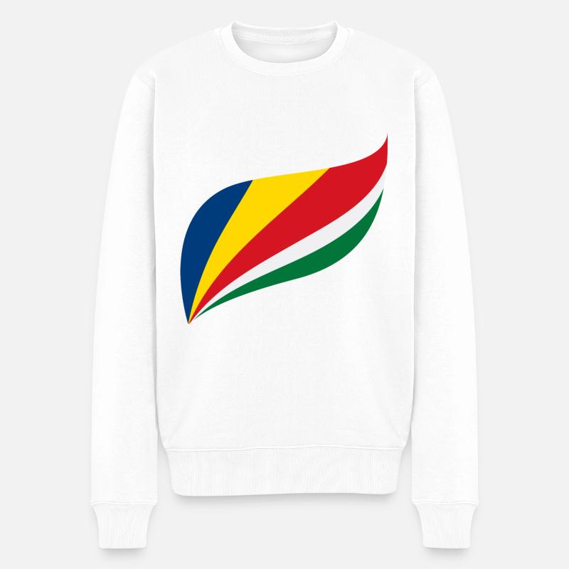 Drapeau des Seychelles - Pull Premium bio Homme - blanc