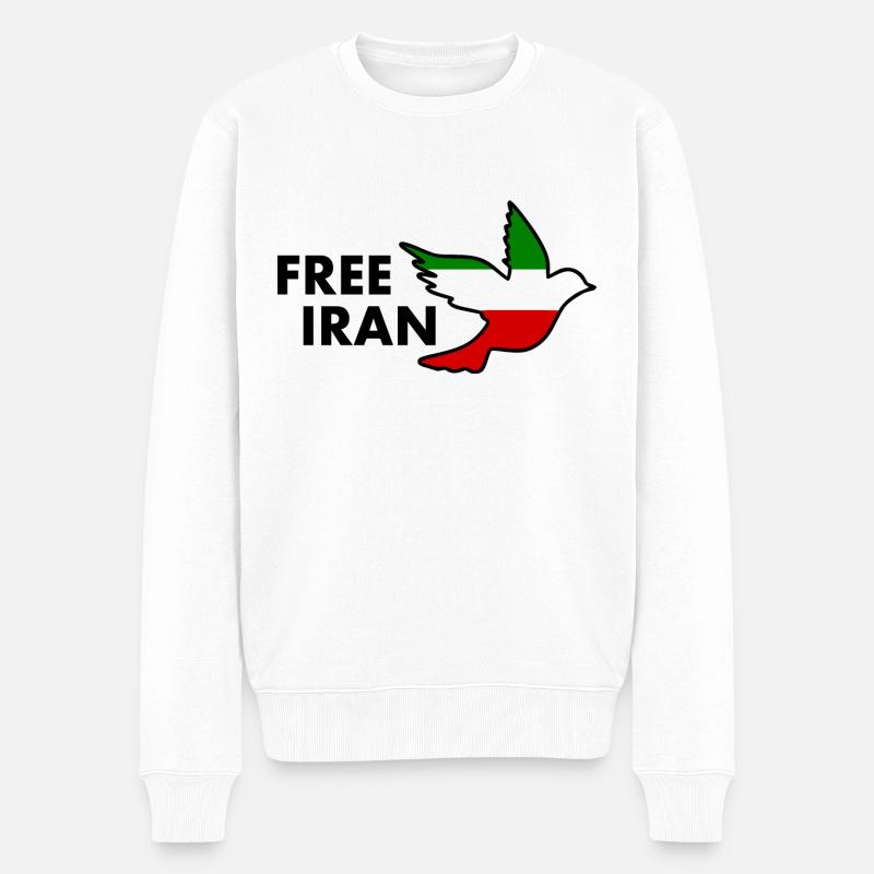 Free iran - Pull Premium bio Homme - blanc