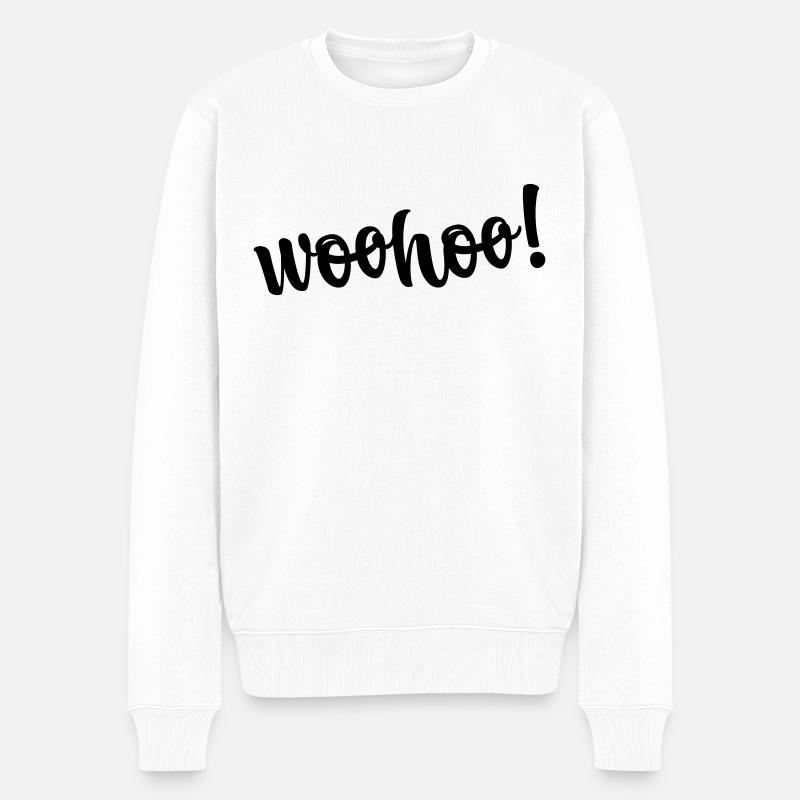 woohoo - Männer Premium Bio Pullover - Weiß