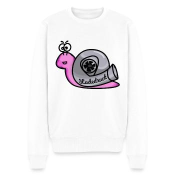 Turboschnecke Rosa - Männer Premium Bio Pullover - Weiß - Vorne - Thijin (182cm)