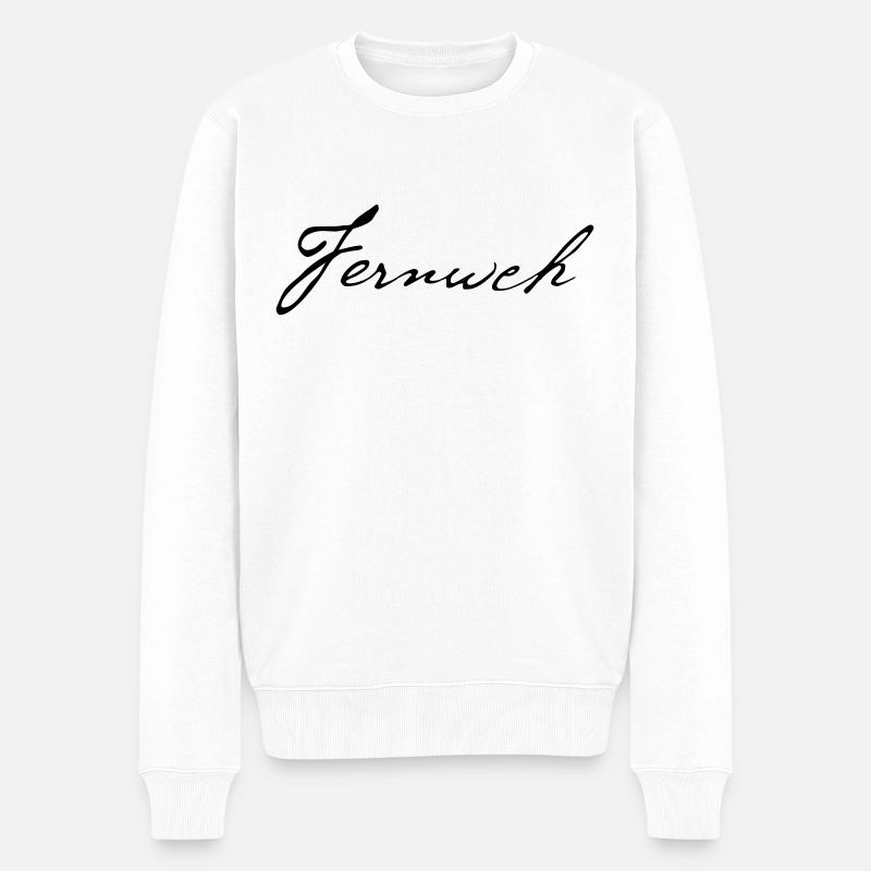 Fernweh - Männer Premium Bio Pullover - Weiß