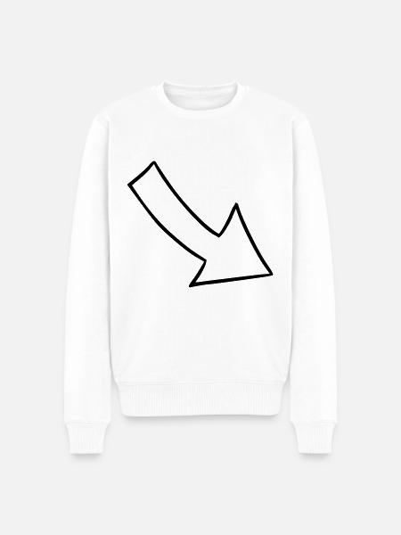 Arrow drawing sketch black - Men's Premium Organic Jumper - white