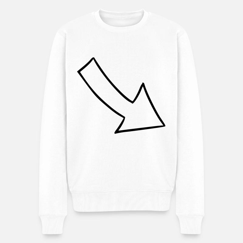 Arrow drawing sketch black - Men's Premium Organic Jumper - white
