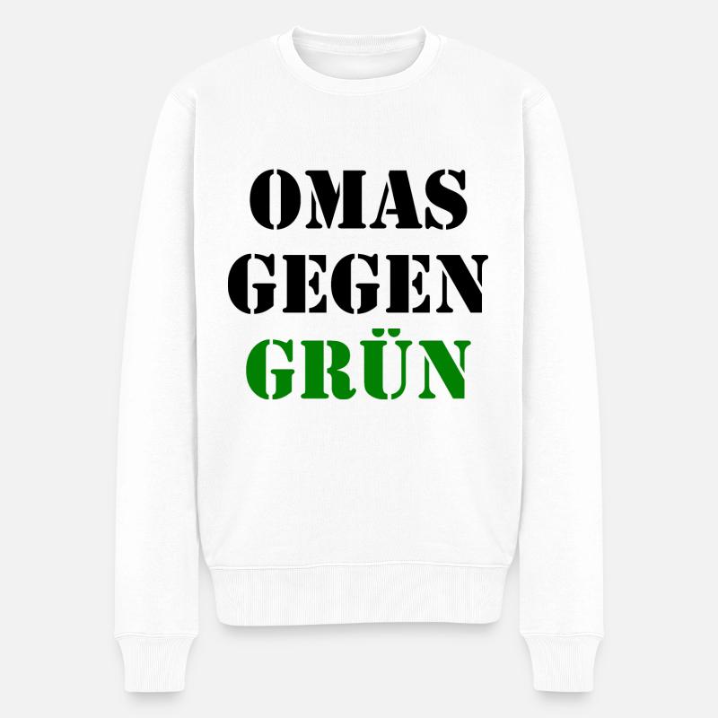 Omas gegen grün - Männer Premium Bio Pullover - Weiß
