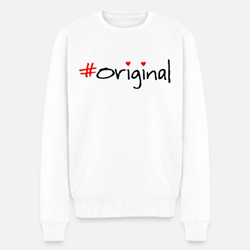 Langue source - Pull Premium bio Homme - blanc