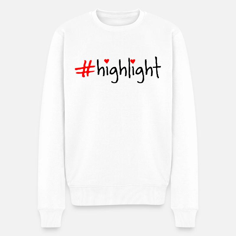 souligner - Pull Premium bio Homme - blanc