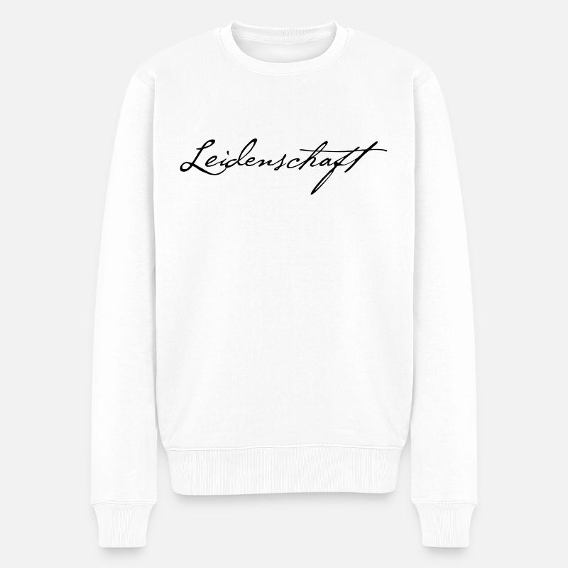 Leidenschaft - Männer Premium Bio Pullover - Weiß
