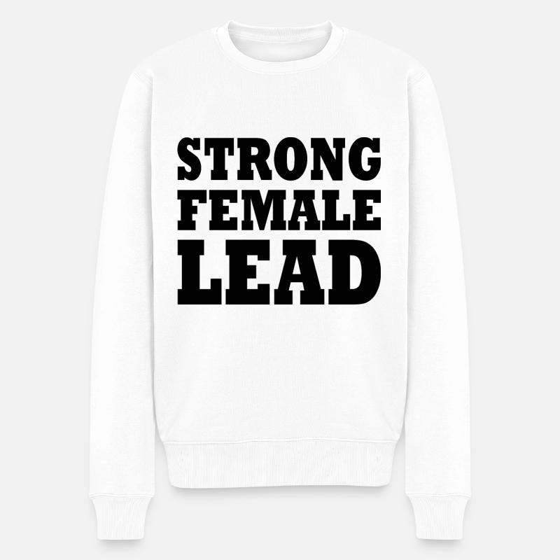 Strong female lead - Männer Premium Bio Pullover - Weiß