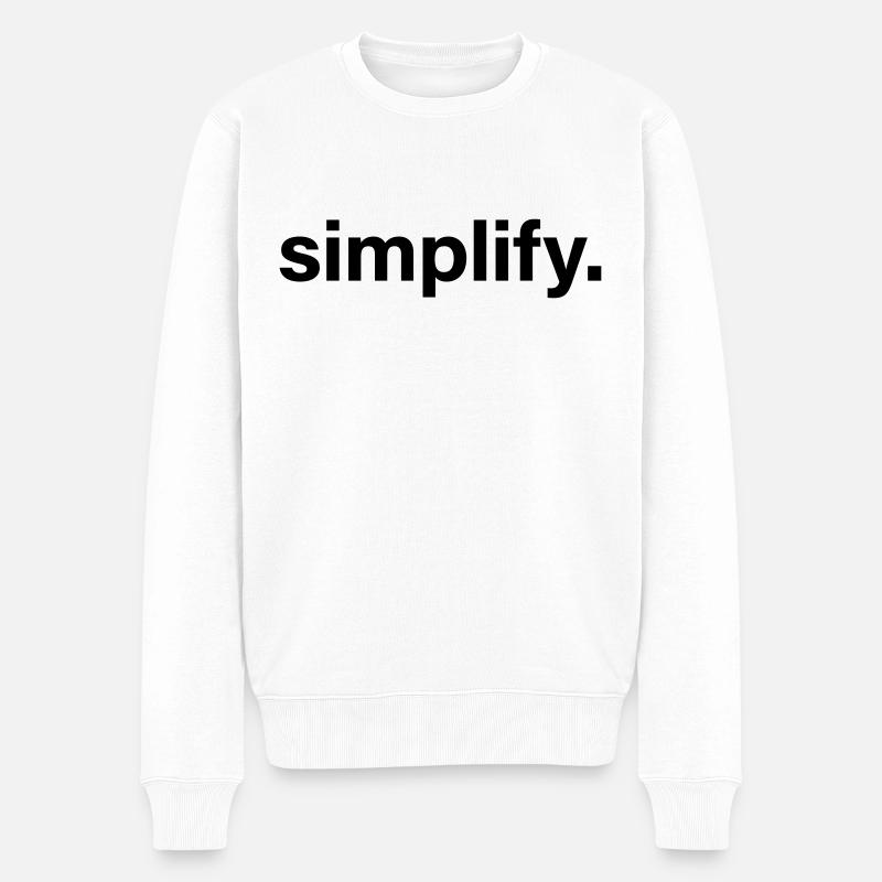 simplify - Männer Premium Bio Pullover - Weiß