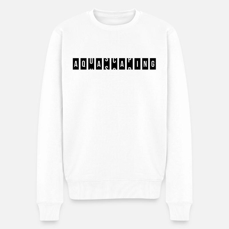 Aquascaping Fish Keeping Rolling Text - Pull Premium bio Homme - blanc